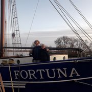 Fortuna zeilend op de Waddenzee